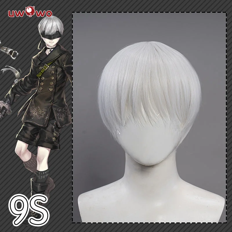 wigs for bald women looking for volume -Uwowo Nier Automata Cosplay Costume Yorha 9S No.9 Type S Cosplay Wig