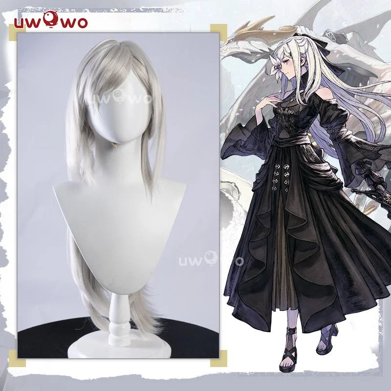 customizable wigs for personalized fit -【Pre-sale】Uwowo NieR Reincarnation x Drakengard3 Zero Progenitor Divergent Sister Cosplay Wig Long Silver Hair