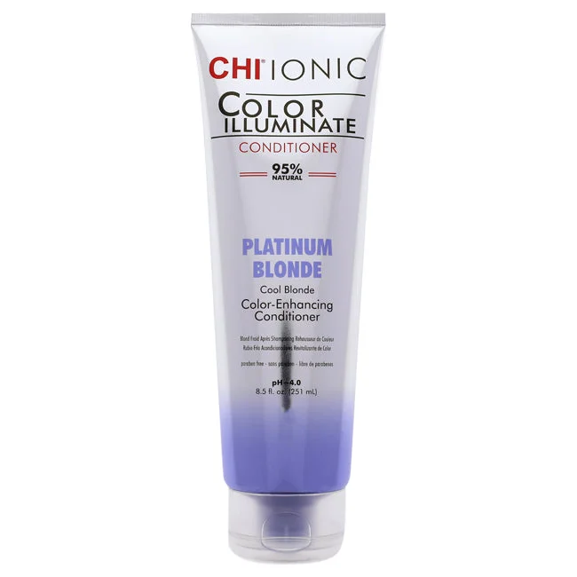 hair care for shiny and smooth hair-CHI Ionic Color Illuminate Conditioner - Platinum Blonde by CHI for Unisex - 8.5 oz Hair Color