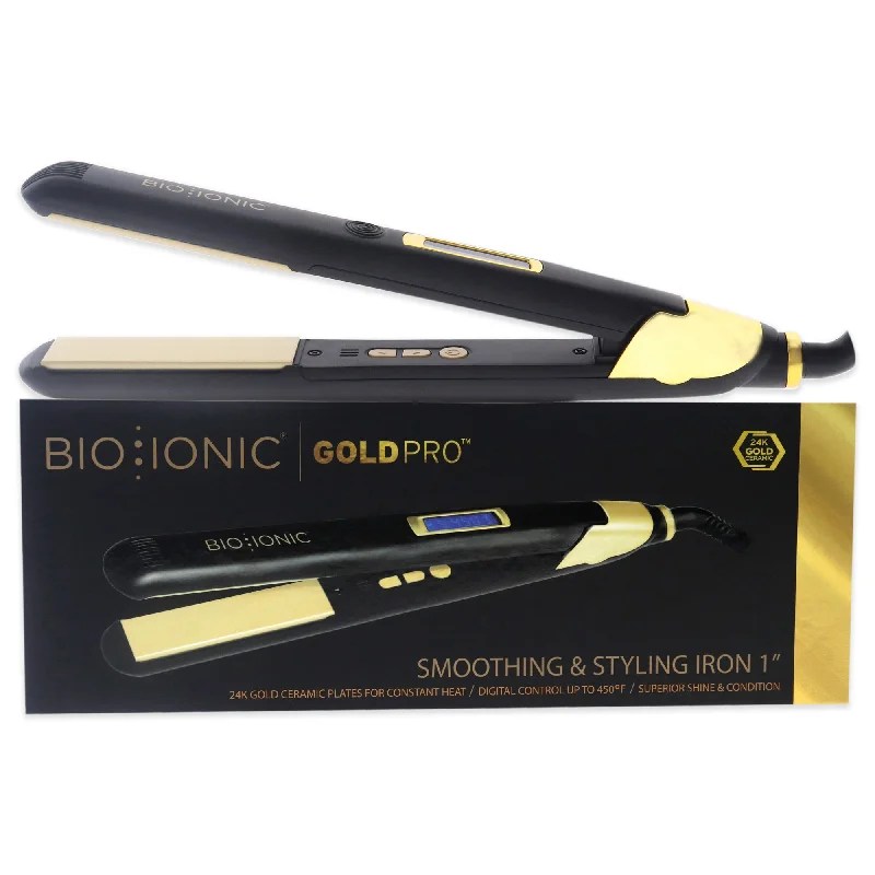 anti-hair fall treatment for women-Bio Ionic Gold Pro Styliing Iron by Bio Ionic for Women - 1 Inch Flat Iron