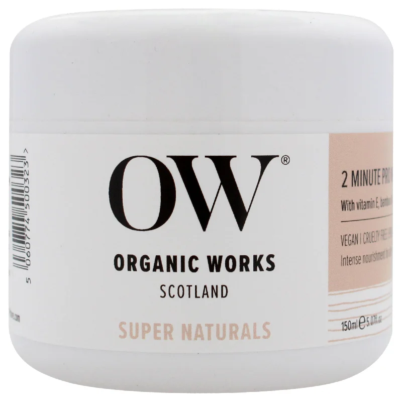 hair mask for split ends-Organic Works Super Naturals 2 Minute Pro Nourish Hair Mask by Organic Works for Unisex - 5.07 oz Mask