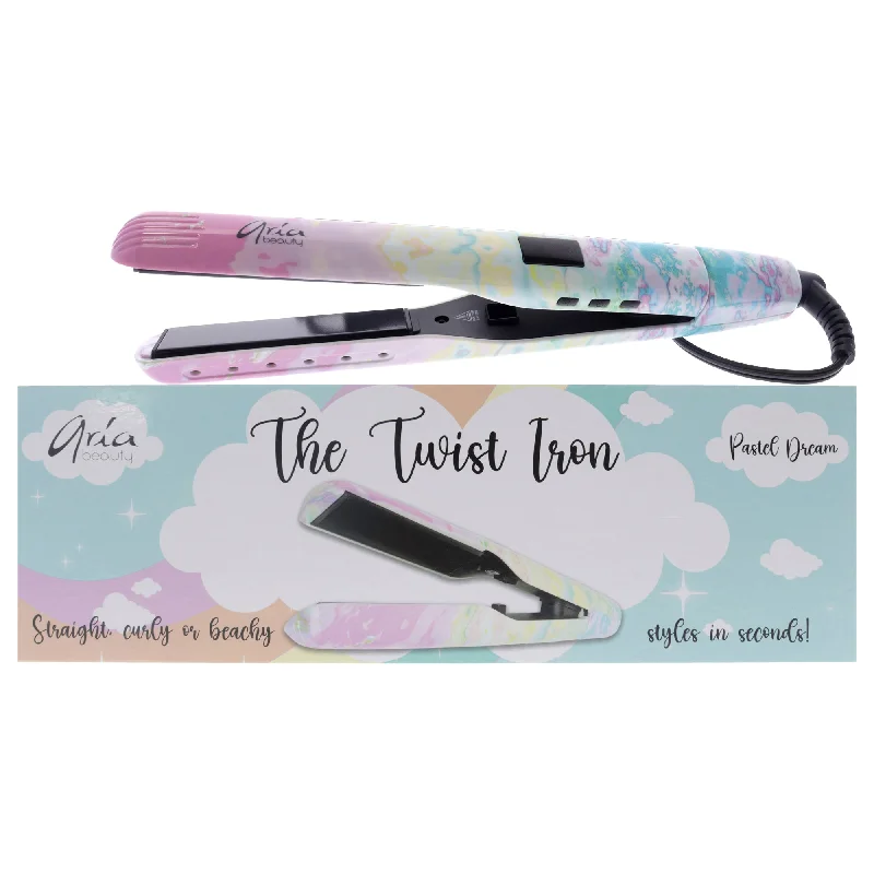 hair care products for dry hair-Aria Beauty The Twist Flat Iron - Pastel Dream by Aria Beauty for Women - 1 Pc Flat Iron