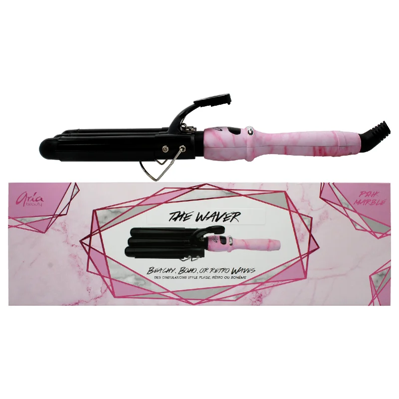 deep repair hair mask for dry hair-Aria Beauty The Waver - Pink Marble by Aria Beauty for Women - 25 mm Waver