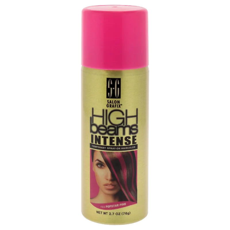 curly hair mask for hydration-Salon Grafix High Beams Intense Temporary Spray - 22 Popstar Pink by Salon Grafix for Unisex - 2.7 oz Hair Color