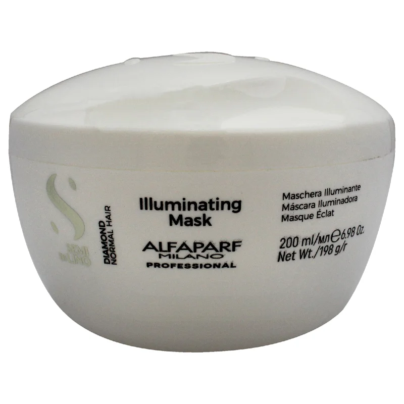 daily hair care for men with curly hair-Alfaparf Milano Semi Di Lino Diamond Illuminating Mask by Alfaparf Milano for Unisex - 6.98 oz Masque