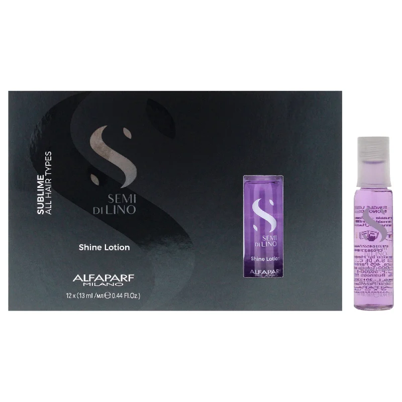 natural oils for healthy hair growth-Alfaparf Milano Semi Di Lino Sublime Shine Lotion by Alfaparf Milano for Unisex - 12 x 0.44 oz Lotion