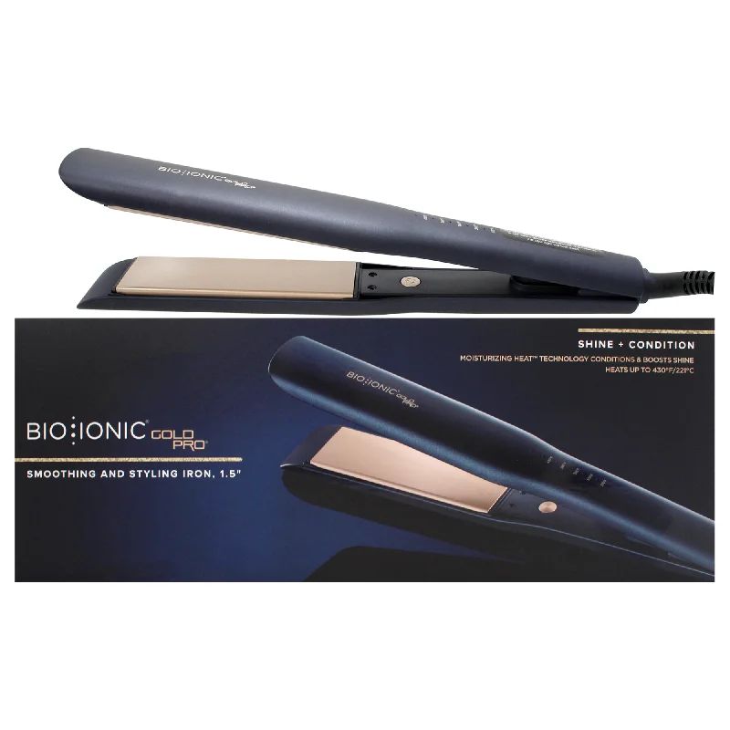 best treatment for damaged hair cuticles-Bio Ionic Gold Pro Styling Iron by Bio Ionic for Women - 1.5 Inch Flat Iron