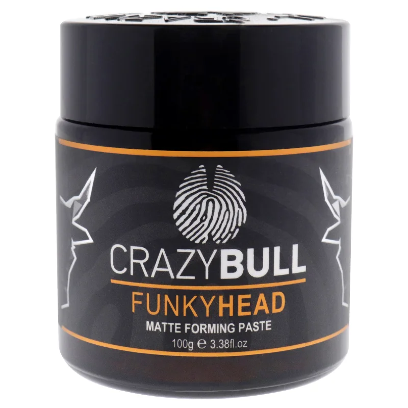 overnight deep conditioning for curly hair-Crazy Bull Hair Funky Head Matte Forming Paste by Crazy Bull Hair for Men - 3.38 oz Paste