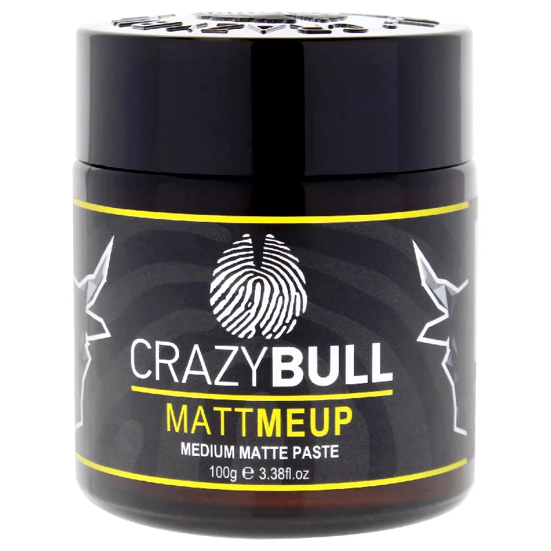 natural hair care routine for hair repair-Crazy Bull Hair MattMeUp Medium Matte Paste by Crazy Bull Hair for Men - 3.38 oz Paste