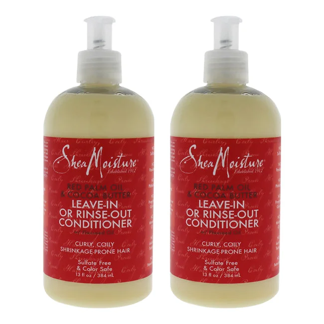 hair care tips for men with short hair-Shea Moisture Red Palm Oil and Cocoa Butter Leave-In Or Rinse-Out Conditioner - Pack of 2 by Shea Moisture for Unisex - 13 oz Conditioner