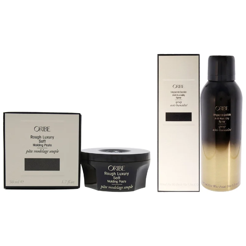 protein shampoo for strong hair-Oribe Rough Luxury Soft Molding Paste and Impermeable Anti-Humidity Spray Kit by Oribe for Unisex - 2 Pc Kit 1.7oz Cream, 5.5oz Hairspray