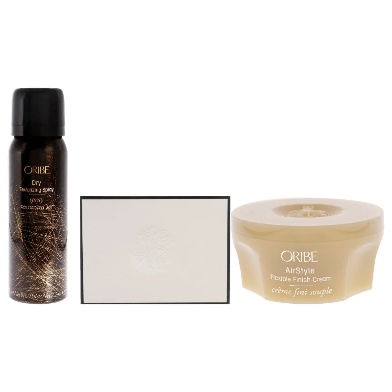 hydrating shampoo for coarse hair-Oribe Dry Texturizing Spray and AirStyle Flexible Finish Cream Kit by Oribe for Unisex - 2 Pc Kit 2.1 oz Hair Spray, 1.7oz AirStyle Flexible Finish Cream