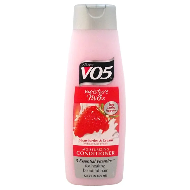 hair care treatment for curly hair-Alberto VO5 Moisture Milks Strawberries Cream Moisturizing Conditioner by Alberto VO5 for Unisex - 12.5 oz Conditioner