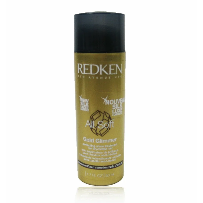 natural conditioners for damaged hair-Redken All Soft Gold Glimmer Perfecting Shine Treatment