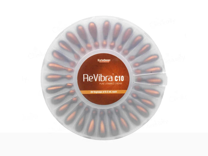 Revibra C10 Pure Vitamin C Cream, 28 Vegicaps of 0.5 ml each