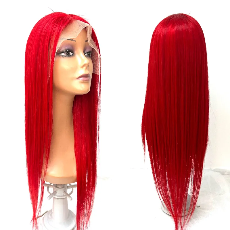 RIO Straight Color Human Hair Front Lace Wig