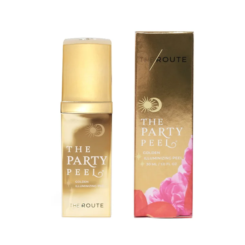 The Route Beauty THE PARTY PEEL Golden Illuminizing Peel Exfoliates 1.0 Fl Oz