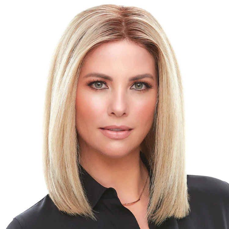 Top Smart Remy Human Hair 12" Remy Human Hair Topper by Jon Renau | Mid-Length, Straight | Lace Front