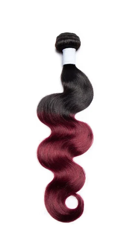 10-28inch 1B/99J Red Body Wave Weft Human Hair Extensions