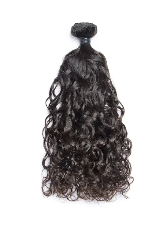 10-30inch Black Color Water Wave Weft 9A Remy Human Hair Extensions