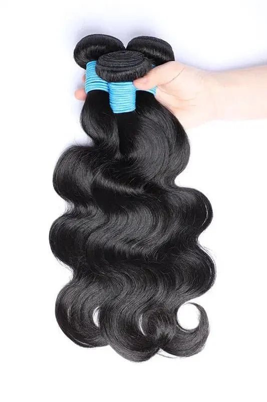 10-28inch Black Body Wave Weft Remy Human Hair Extensions