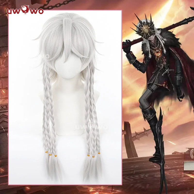 easy-to-fit wigs for women with busy lifestyles -Uwowo Game Identity V Ithaqua Night Watch Morningstar Cosplay Wig Long Silver Hair