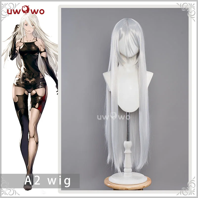 natural blonde wigs for a chic vibe -Uwowo Game NieR:Automata Cosplay A2 Cosplay YoRHa Type A No.2 Cosplay Wig Long Hair