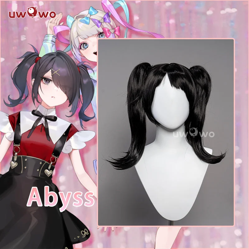 full lace wigs for seamless integration -Uwowo Needy Streamer Overload Ame Chan Cosplay Wig Middle Dark Brown Hair