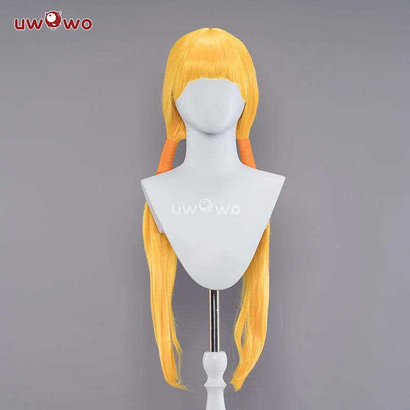 natural looking wigs for black women -Uwowo Stella Cosplay Wig Princess Yellow Long Hair