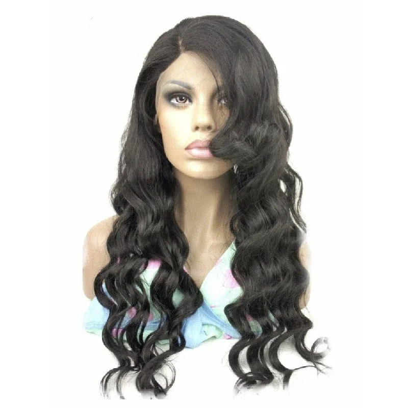 VIP - Full Lace Wig - 100% Human Hair Natural Black (180 density)Body Wave